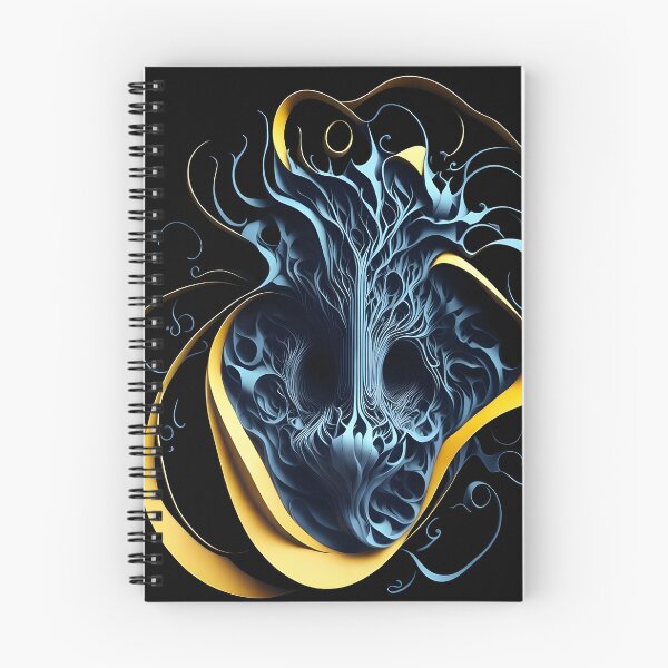 Item preview, Liquid Metal Heart - Abstract Organic Fractal with Gold Flow Lines designed and sold by Peter Kraaibeek | Generative Designs and Car Art.