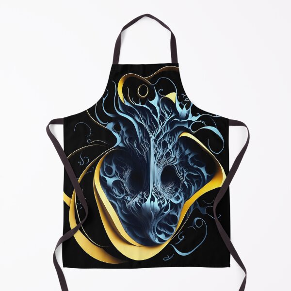Item preview, Liquid Metal Heart - Abstract Organic Fractal with Gold Flow Lines designed and sold by Peter Kraaibeek | Generative Designs and Car Art.