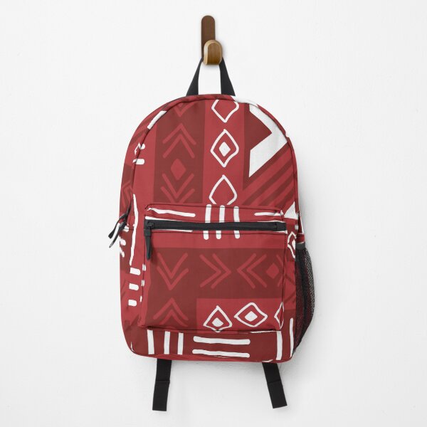 Item preview, Bogolan Mudcloth Pattern in Deep Red and Earthy Tones designed and sold by Wolagno.