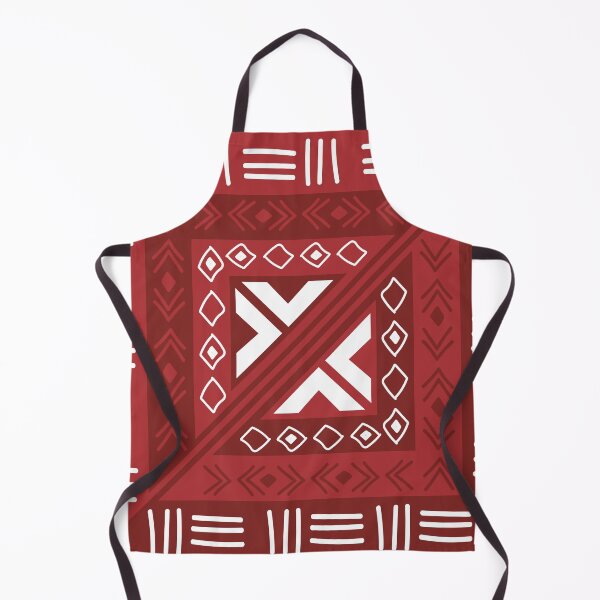 Item preview, Bogolan Mudcloth Pattern in Deep Red and Earthy Tones designed and sold by Wolagno.