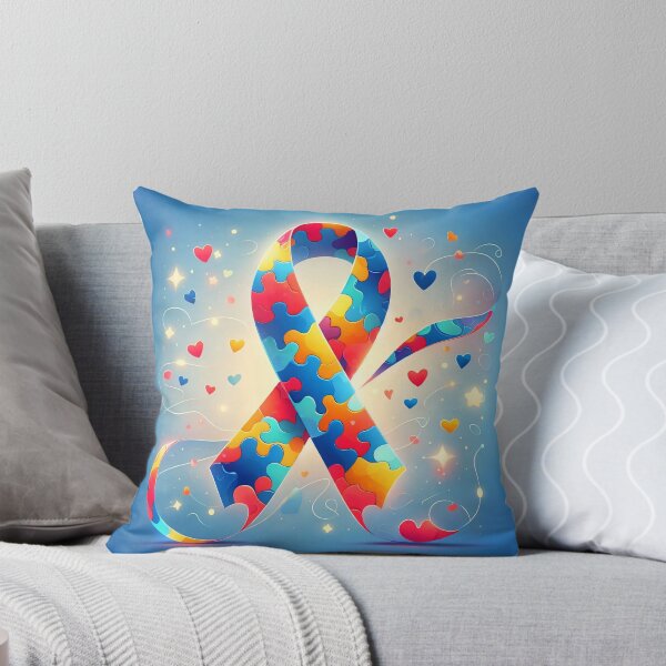 Item preview, Colorful Autism Awareness Ribbon designed and sold by AI-Only Creations.