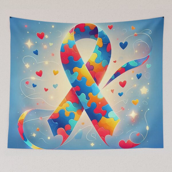 Item preview, Colorful Autism Awareness Ribbon designed and sold by AI-Only Creations.