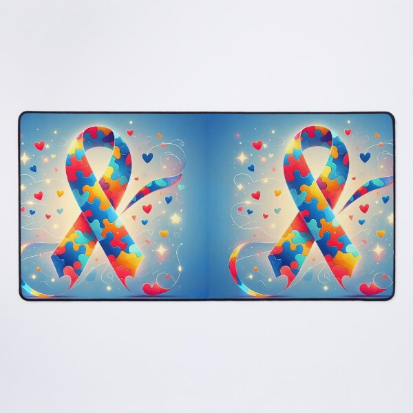 Item preview, Colorful Autism Awareness Ribbon designed and sold by AI-Only Creations.