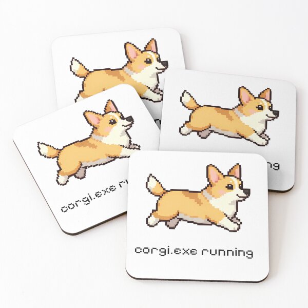 Item preview, Running 8‑Bit Corgi Sprite Design designed and sold by BitPlease.