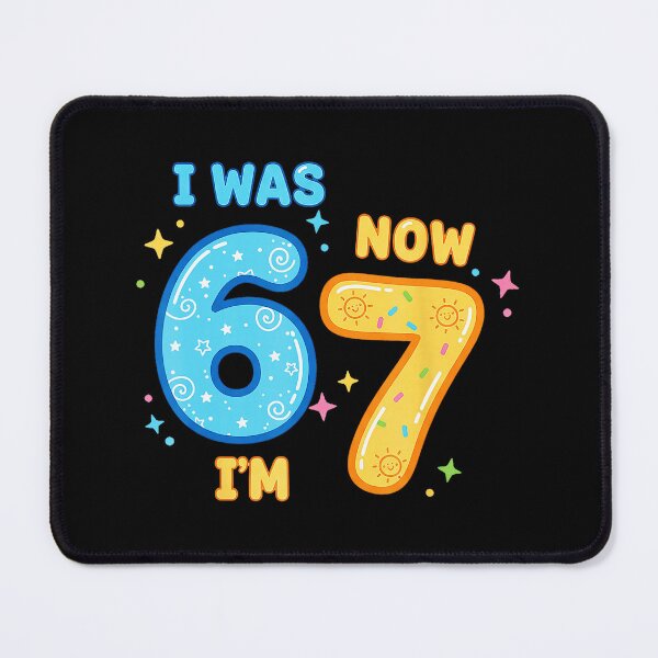 Item preview, I Was 6 Now I’m 7 Cute Birthday Numbers designed and sold by gladysenglish.