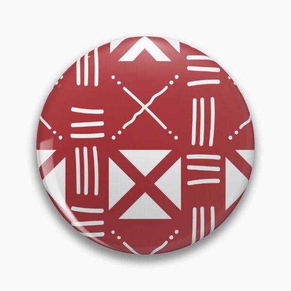 Item preview, Bogolan Mudcloth Pattern in Deep Red and Earthy Tones designed and sold by Wolagno.