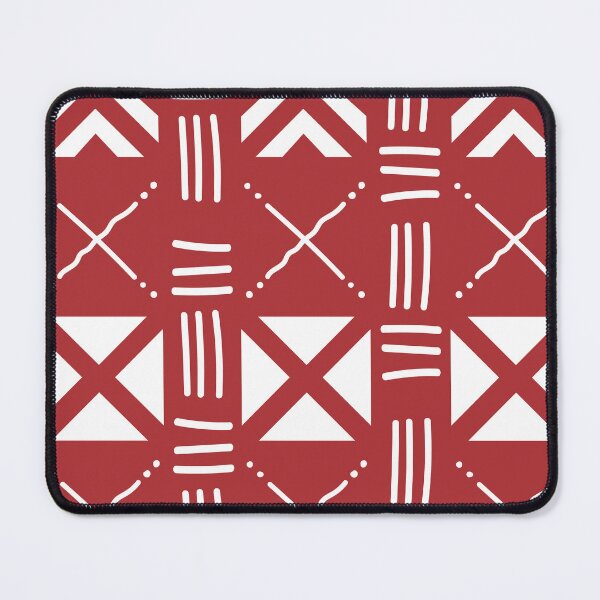 Item preview, Bogolan Mudcloth Pattern in Deep Red and Earthy Tones designed and sold by Wolagno.