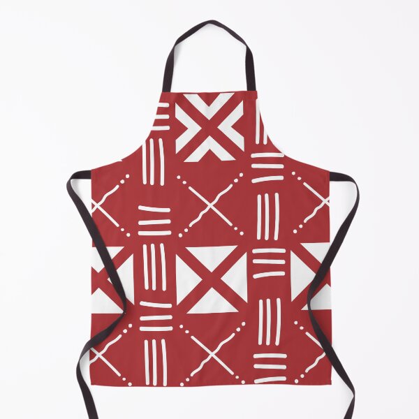 Item preview, Bogolan Mudcloth Pattern in Deep Red and Earthy Tones designed and sold by Wolagno.