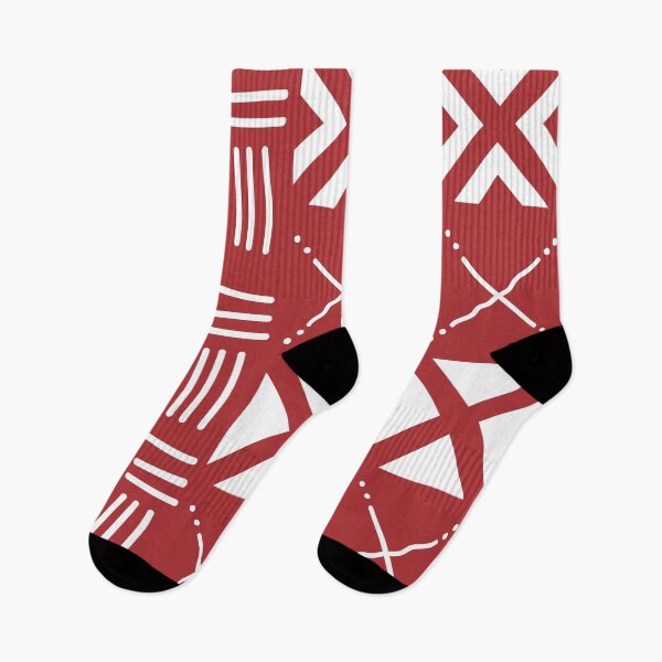 Item preview, Bogolan Mudcloth Pattern in Deep Red and Earthy Tones designed and sold by Wolagno.