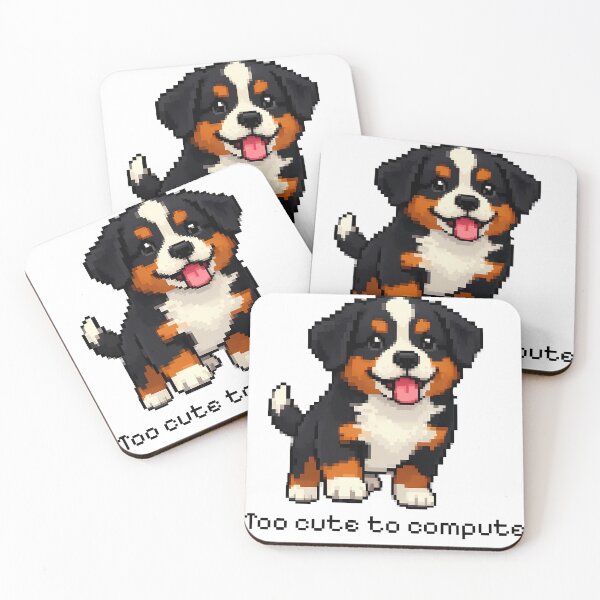 Item preview, Playful 8‑Bit Bernese Puppy Art designed and sold by BitPlease.