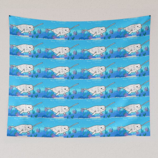 Item preview, The Lonely Unicorn of the Sea Narwhal designed and sold by icedragonart77.