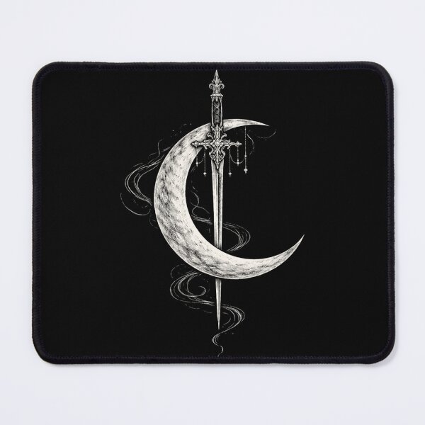 Item preview, Gothic Sword Crescent Moon – Dark Fantasy Symbol designed and sold by printedartgoods.