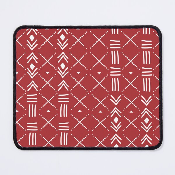 Item preview, Bogolan Mudcloth Pattern in Deep Red and Earthy Tones designed and sold by Wolagno.