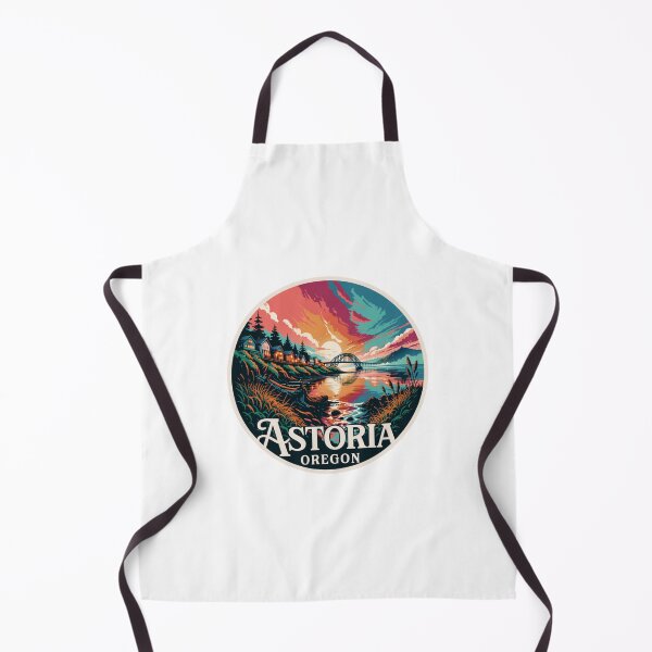 Item preview, Astoria Oregon: Retro Scenic Sunset Landscape designed and sold by CircinusStore.