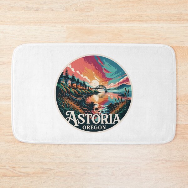 Item preview, Astoria Oregon: Retro Scenic Sunset Landscape designed and sold by CircinusStore.