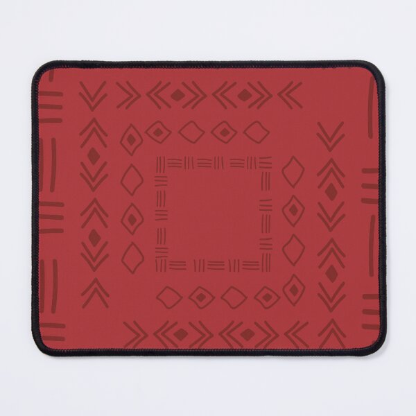Item preview, Bogolan Mudcloth Pattern in Deep Red and Earthy Tones designed and sold by Wolagno.