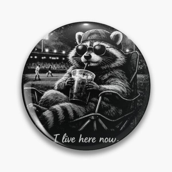 Item preview, Raccoon I live Here Now Raccoon Drinking Coffee designed and sold by will freed18.