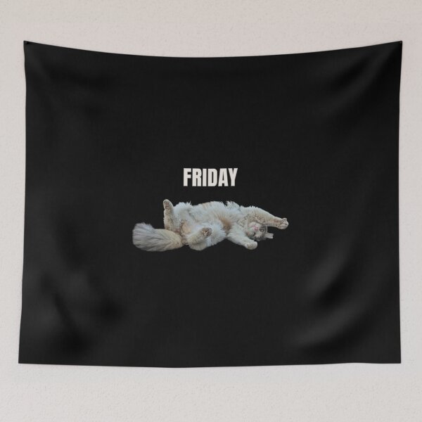 Item preview, Friday Mood Cat – Lazy Relaxed Weekend Vibes designed and sold by MB-CatPrints.