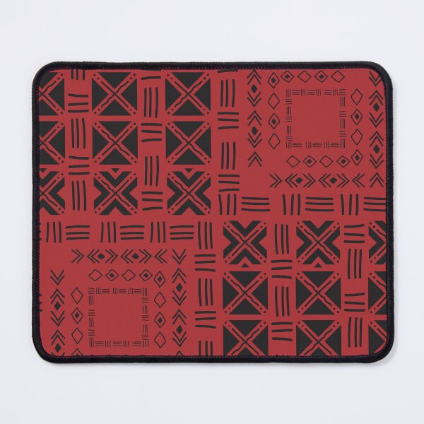 Item preview, Bogolan Mudcloth Pattern in Deep Red and Earthy Tones designed and sold by Wolagno.
