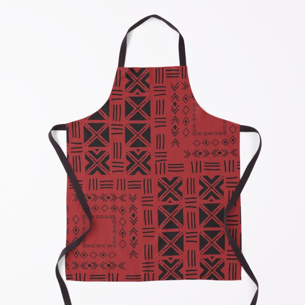 Item preview, Bogolan Mudcloth Pattern in Deep Red and Earthy Tones designed and sold by Wolagno.