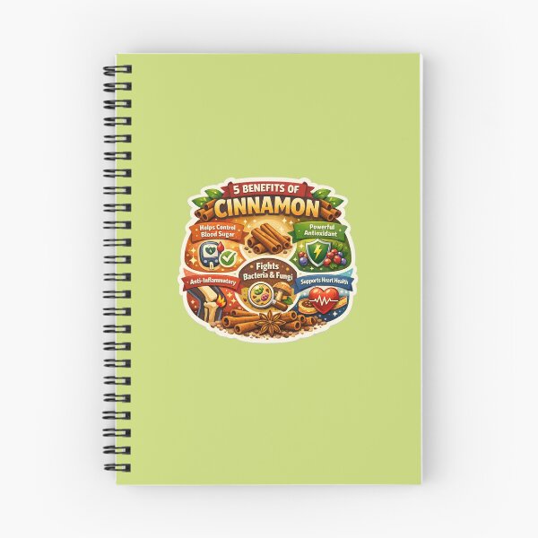 Item preview, 5 Benefits of Cinnamon, Wellness & Superfood Design, Natural Health Infographic designed and sold by Right-UR.