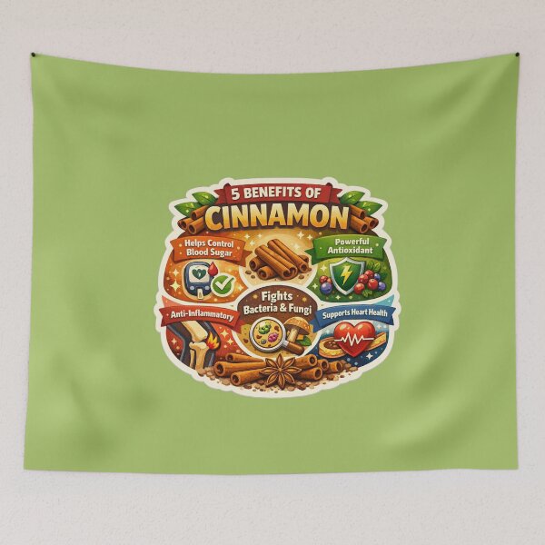 Item preview, 5 Benefits of Cinnamon, Wellness & Superfood Design, Natural Health Infographic designed and sold by Right-UR.