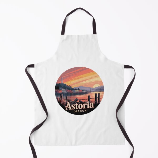 Item preview, Astoria Oregon: Vintage Waterfront Sunset designed and sold by CircinusStore.