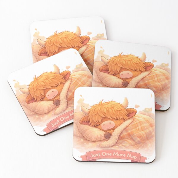 Item preview, Just One More Nap – Highland Cow designed and sold by Creative and Humorous Arts.