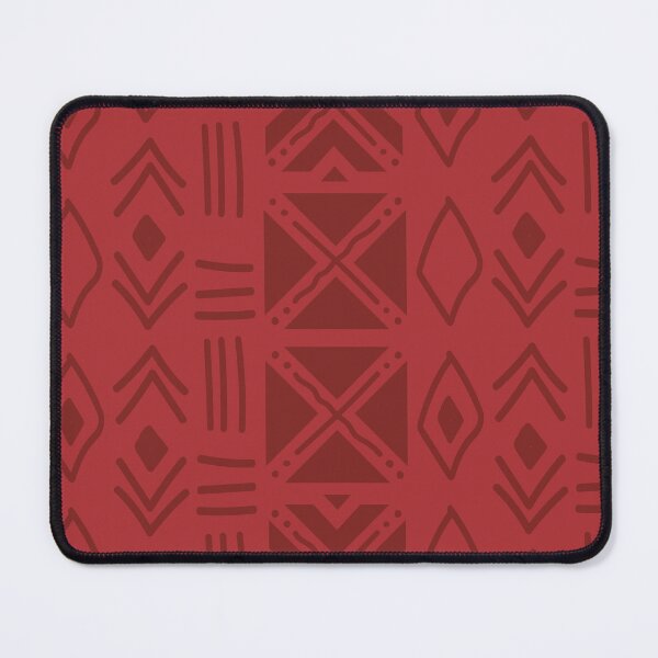 Item preview, Bogolan Mudcloth Pattern in Deep Red and Earthy Tones designed and sold by Wolagno.