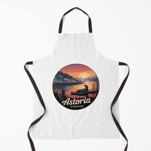 Item preview, Astoria Oregon: Sunset Sea Lion Waterfront Badge designed and sold by CircinusStore.