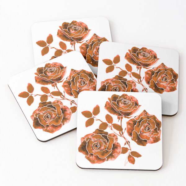 Item preview, Orange roses watercolor designed and sold by uunaa.