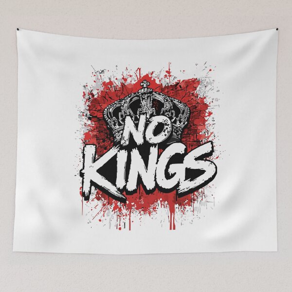 Item preview, No Kings – Anti Authority Street Art Graphic designed and sold by Kavya Art.