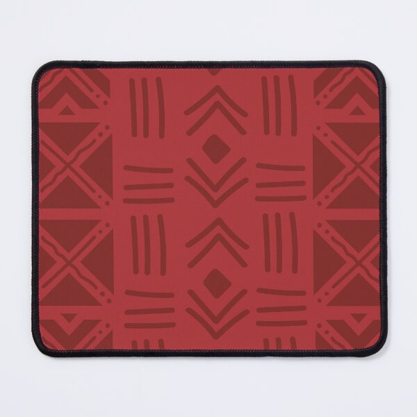 Item preview, Bogolan Mudcloth Pattern in Deep Red and Earthy Tones designed and sold by Wolagno.