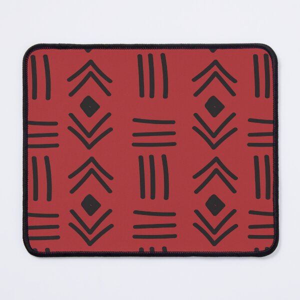 Item preview, Bogolan Mudcloth Pattern in Deep Red and Earthy Tones designed and sold by Wolagno.