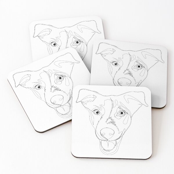 Item preview, J for Jack Russell Terrier part of A to Z Alphabet Line Art Series designed and sold by Mauras-Designs.