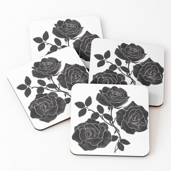 Item preview, Black roses watercolor designed and sold by uunaa.