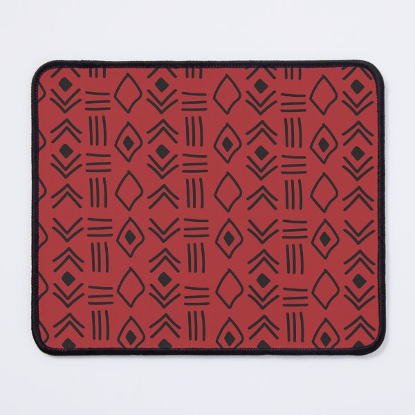 Item preview, Bogolan Mudcloth Pattern in Deep Red and Earthy Tones designed and sold by Wolagno.