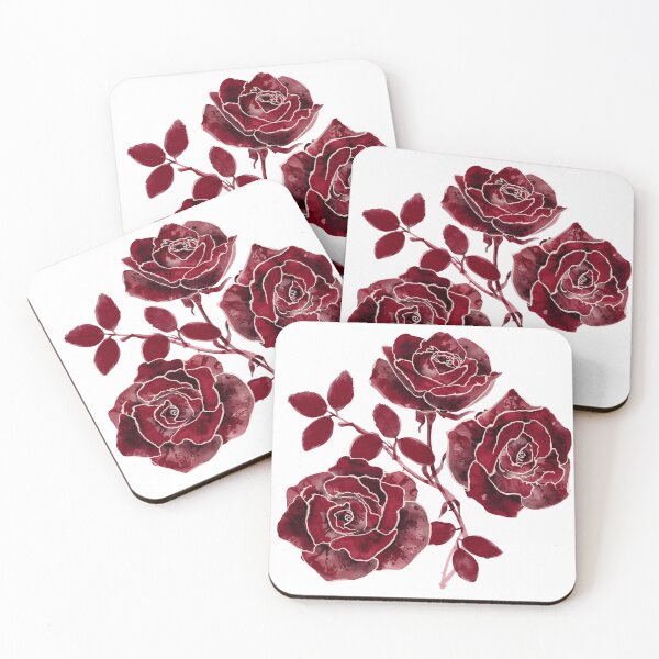 Item preview, Red roses watercolor designed and sold by uunaa.