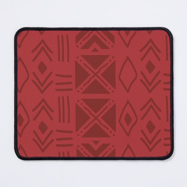 Item preview, Bogolan Mudcloth Pattern in Deep Red and Earthy Tones designed and sold by Wolagno.