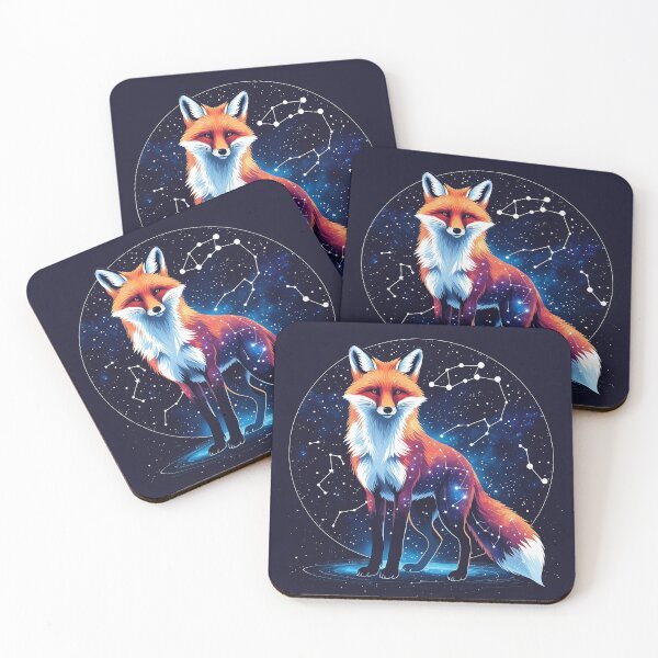 Item preview, Fox standing with space and stars designed and sold by AnnaHolyph.