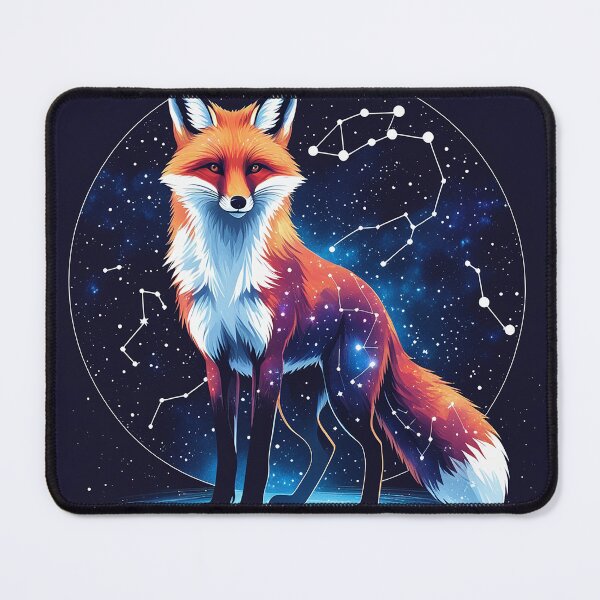 Item preview, Fox standing with space and stars designed and sold by AnnaHolyph.