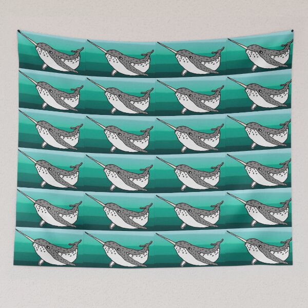 Item preview, Tusk in the Tide Amazing Gray Narwhal designed and sold by icedragonart77.