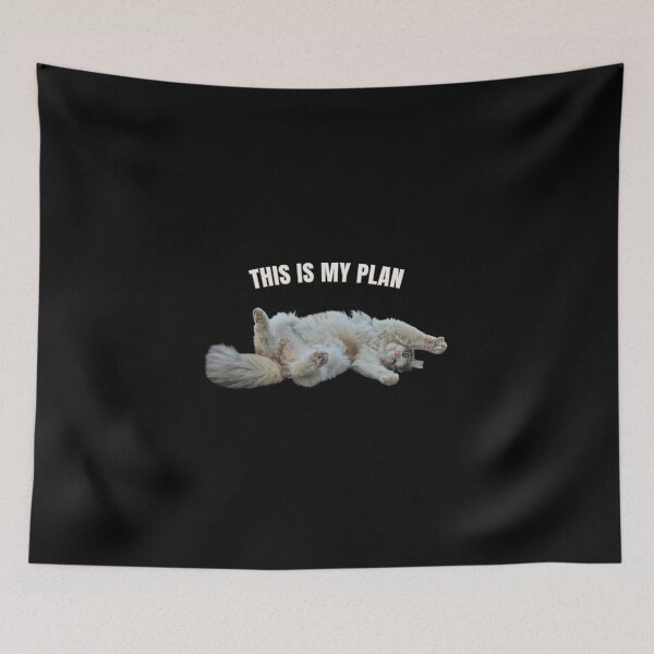 Item preview, This Is My Plan Cat – Lazy Funny Cat Meme Design designed and sold by MB-CatPrints.
