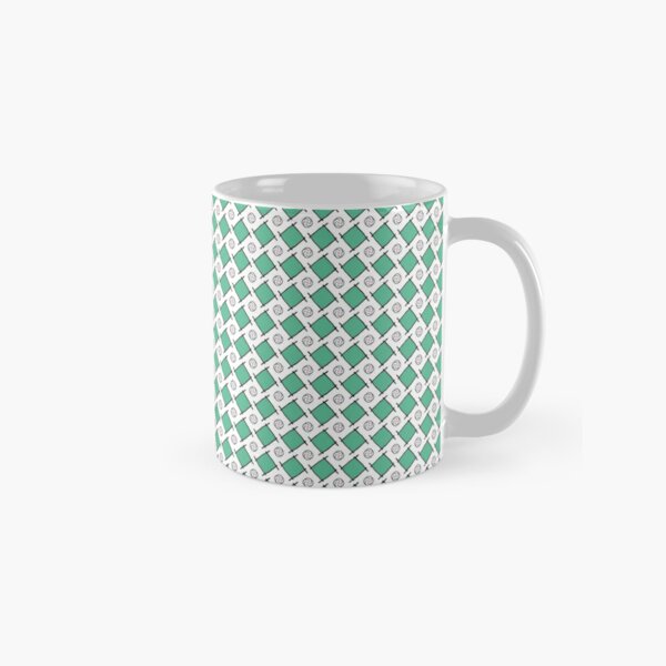 Motif "Petits carrés verts" Mug classique