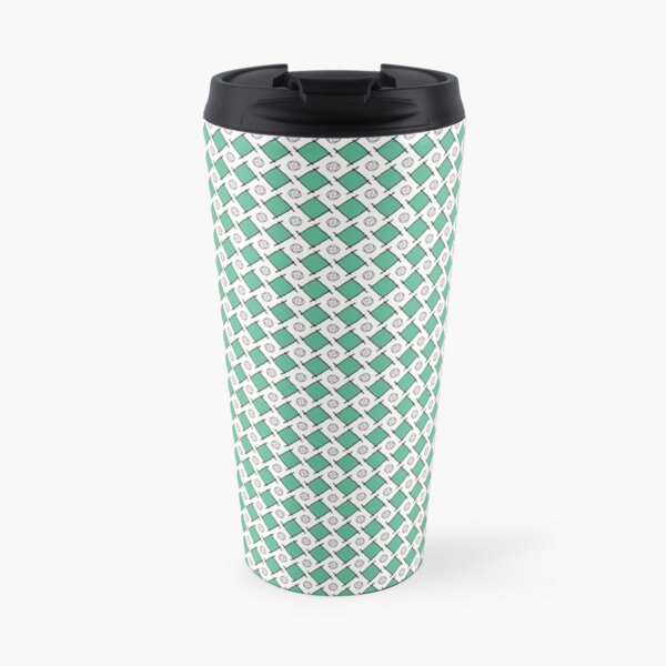 Motif "Petits carrés verts" Mug isotherme