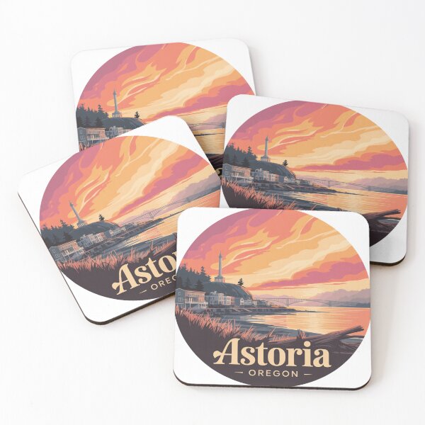 Item preview, Astoria Oregon: Retro Sunset Coastal  designed and sold by CircinusStore.