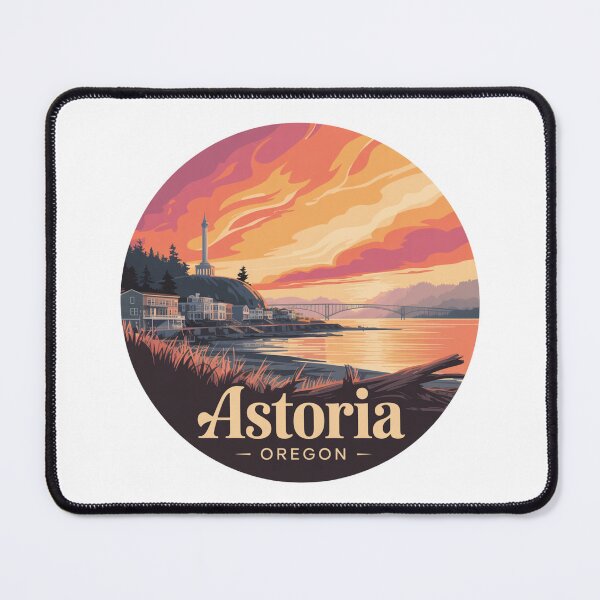 Item preview, Astoria Oregon: Retro Sunset Coastal  designed and sold by CircinusStore.