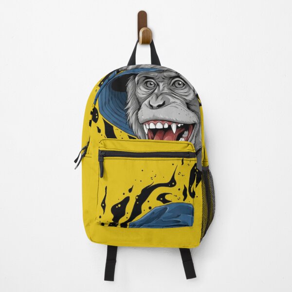 Item preview, Angry monkey in a blue hat designed and sold by LittleLoopArt.