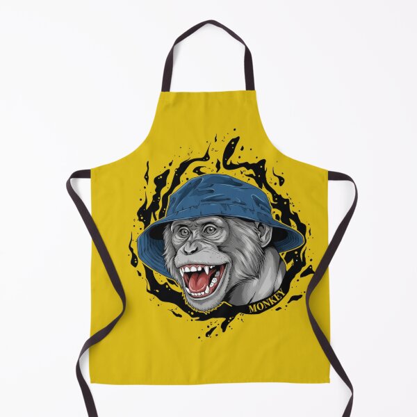 Item preview, Angry monkey in a blue hat designed and sold by LittleLoopArt.