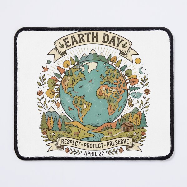 Item preview, Vintage Earth Day Illustration designed and sold by urbinet.